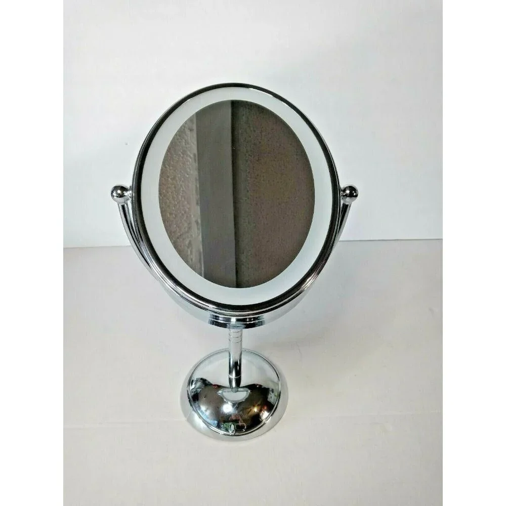 Conair Reflections Lighted Double-Sided Makeup Mirror,1x/7x Mag 7''x9''